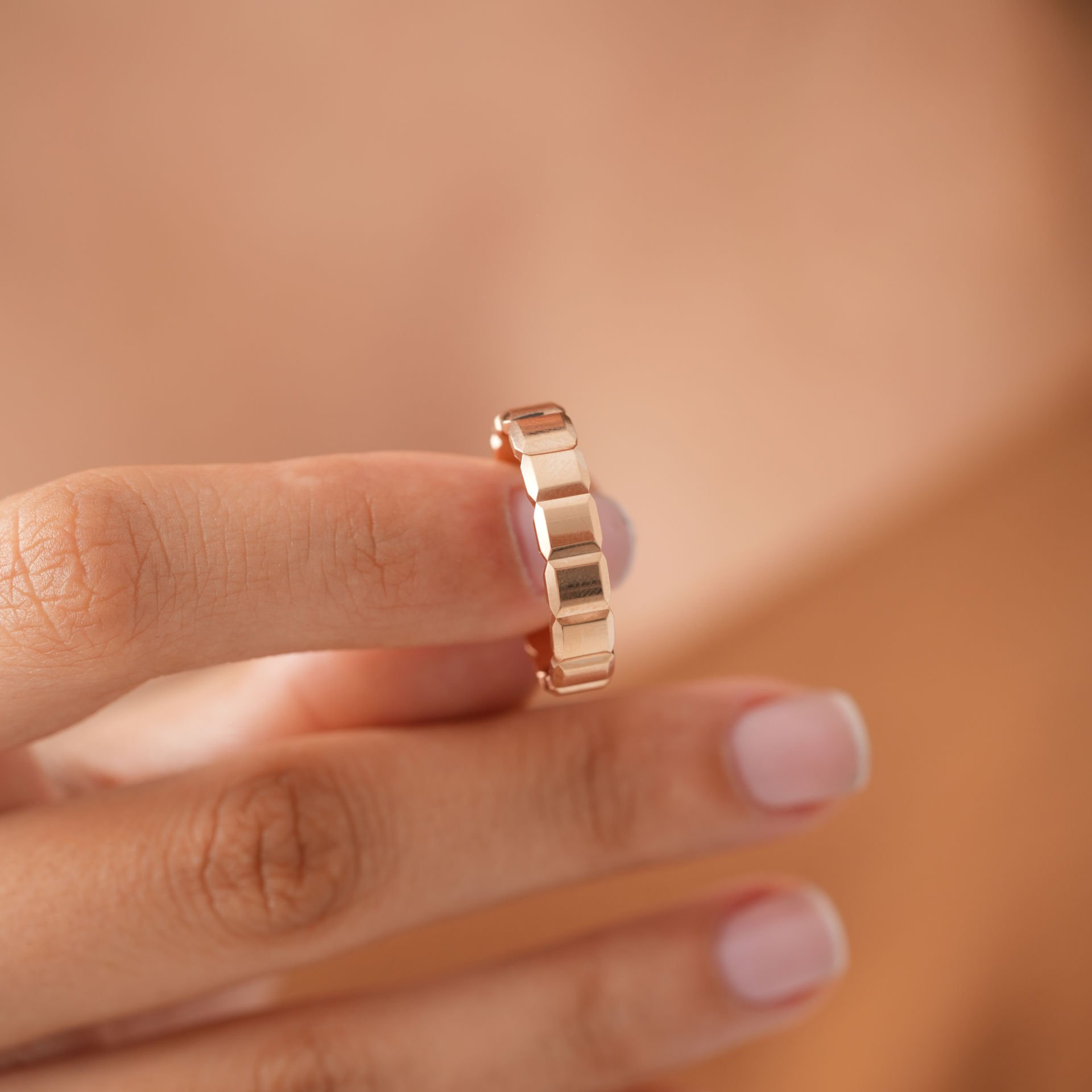 Taşlı Rose Alyans Sadece Bay