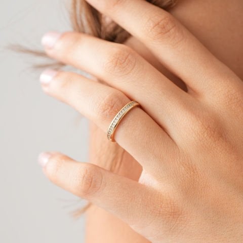 Taşlı Alyans Sadece Bayan