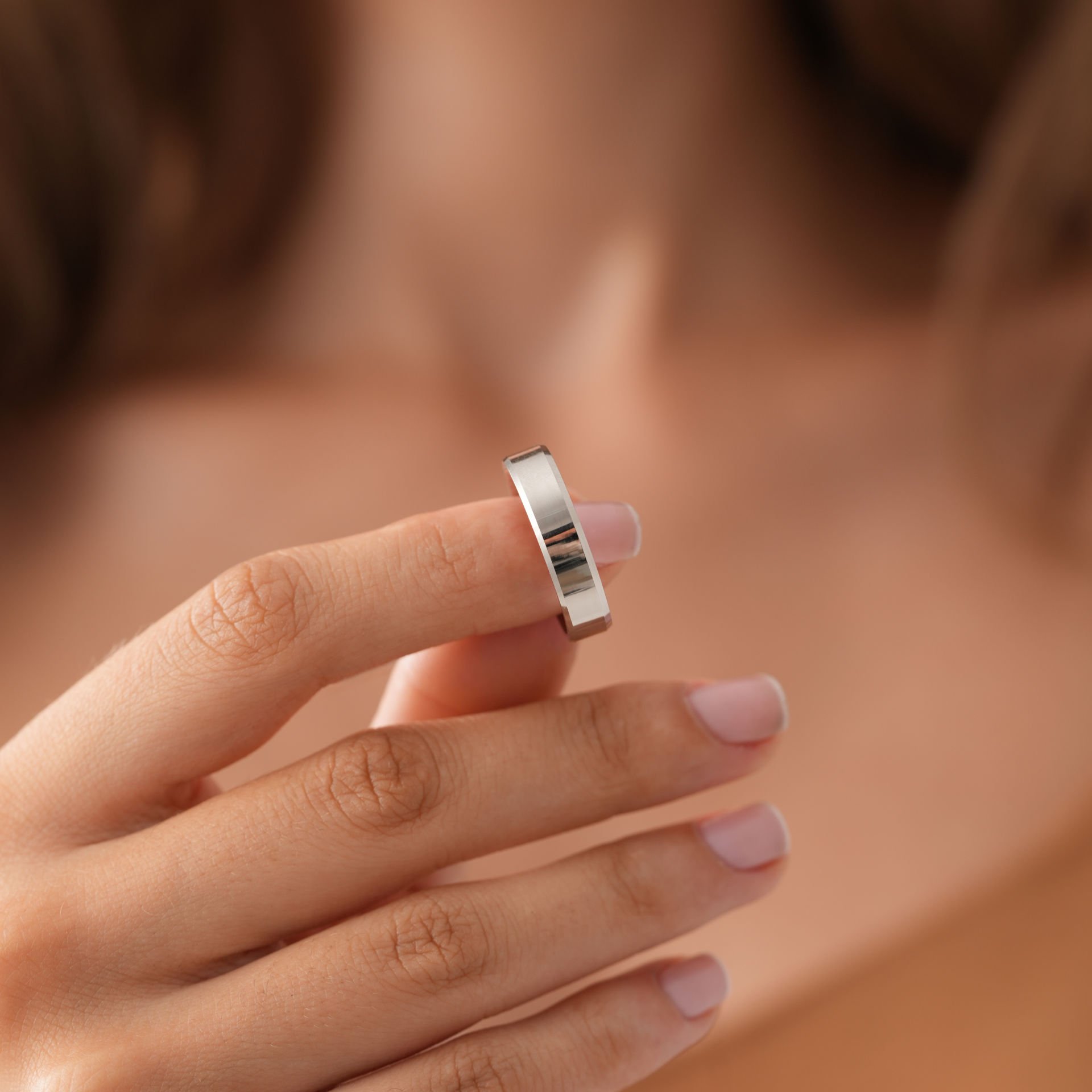 Beyaz Taşlı Alyans Sadece Bay