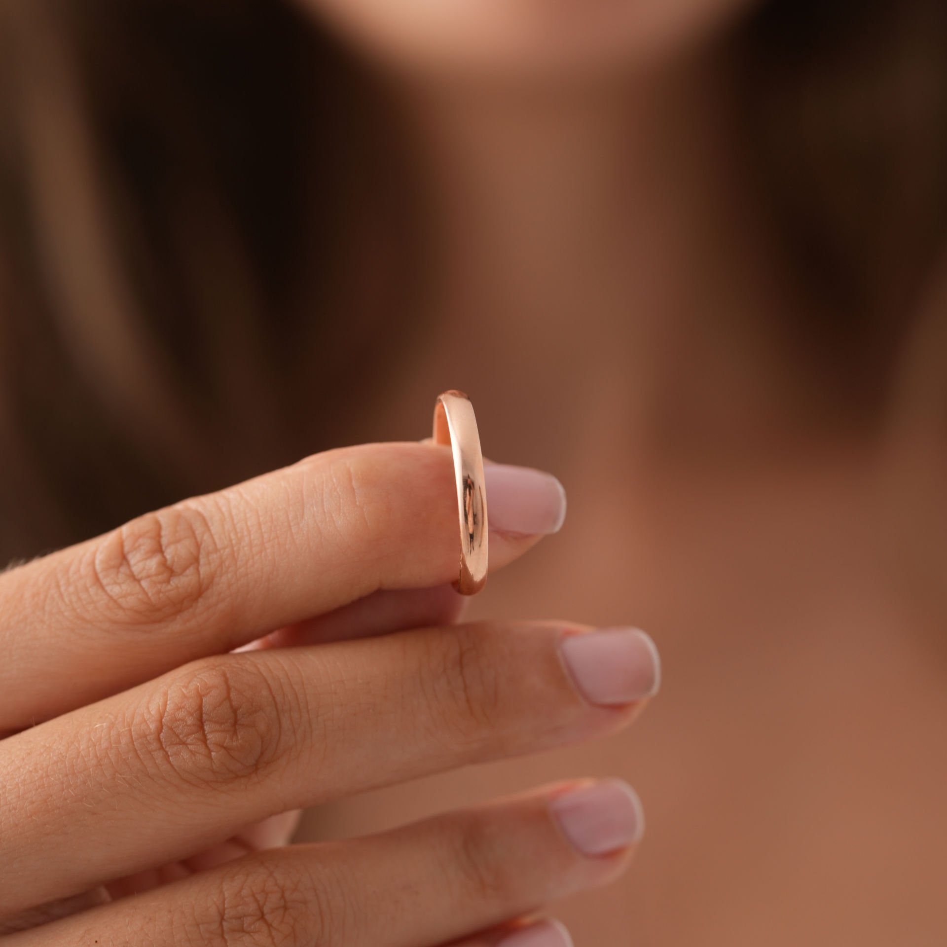 3mm Rose Klasik Bombe Alyans Sadece Bay