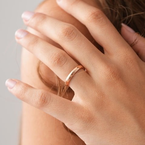 3mm Rose Klasik Bombe Alyans Sadece Bayan