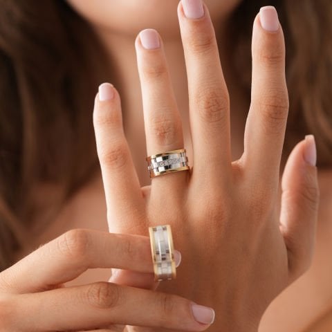 Çift Renk Alyans Çift Alyans