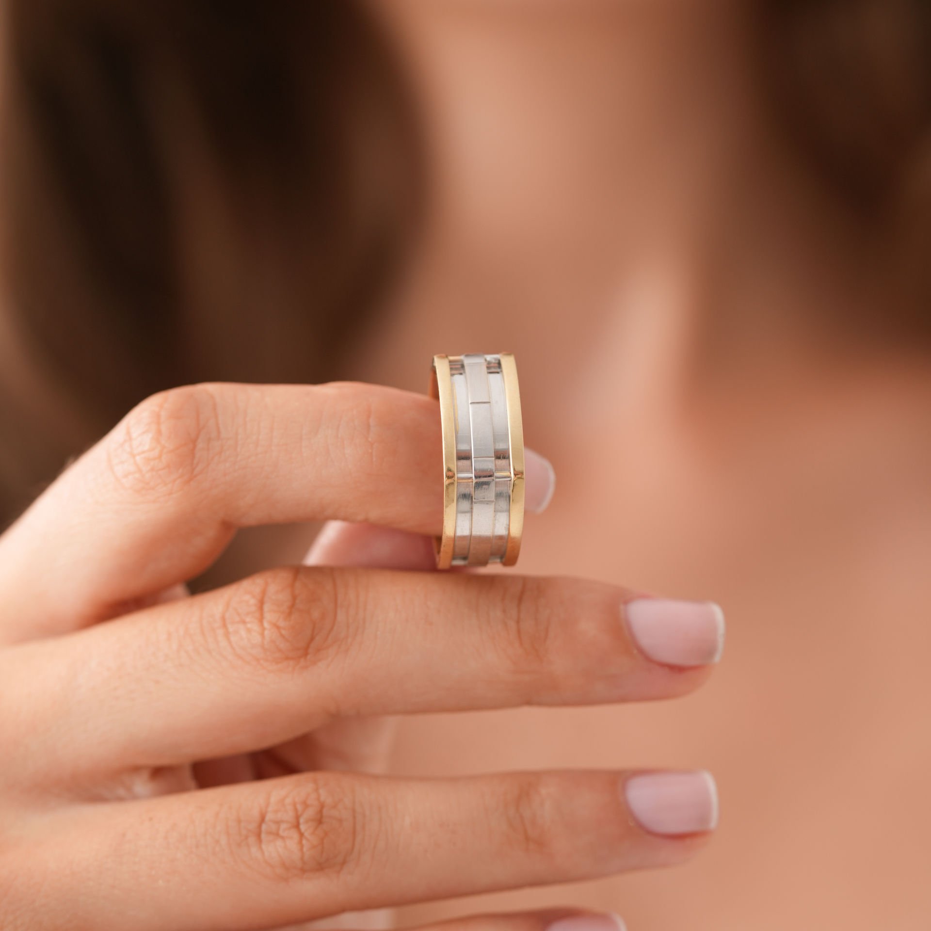 Çift Renk Alyans Sadece Bay