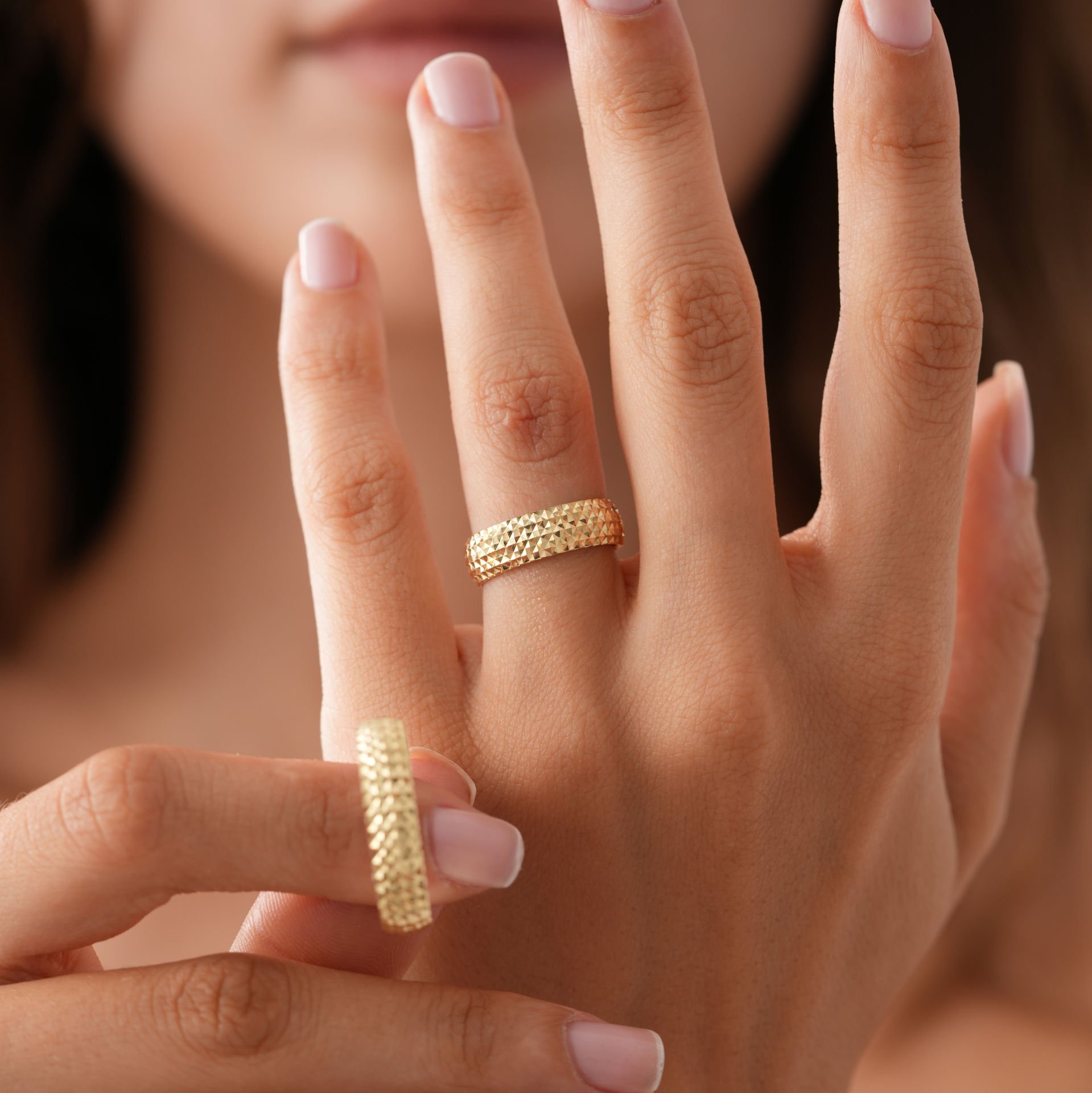 Taşsız Desenli Alyans