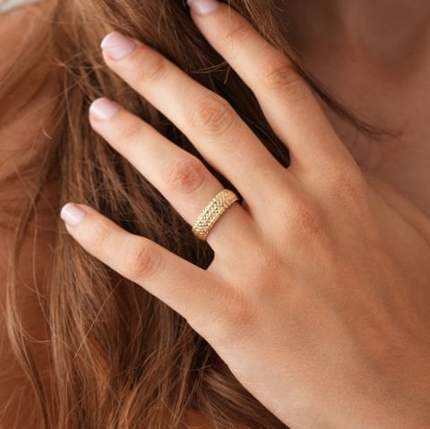 Taşsız Desenli Alyans