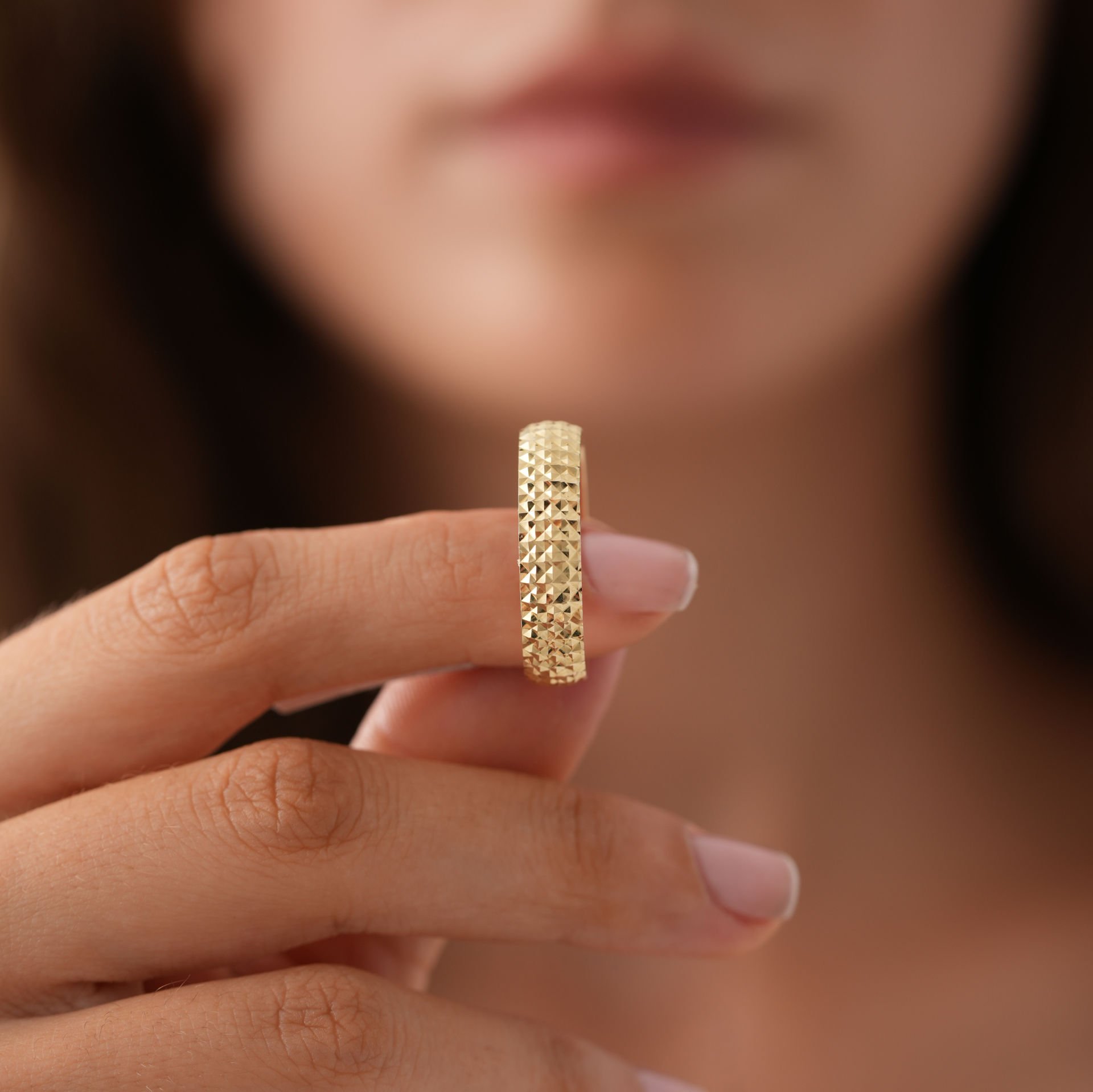 Taşsız Desenli Alyans Sadece Bay