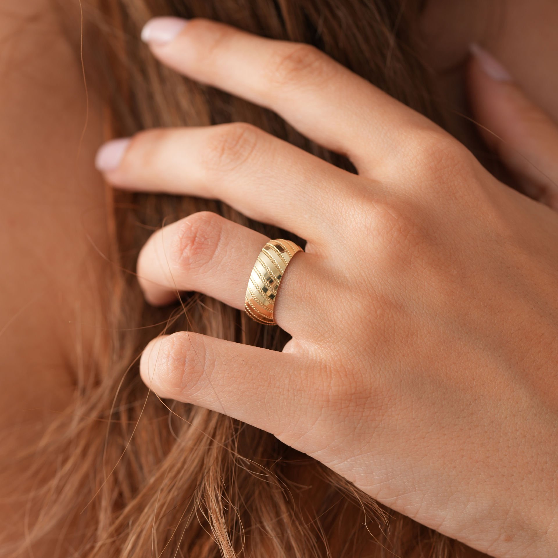 Taşsız Desenli Alyans Sadece Bayan