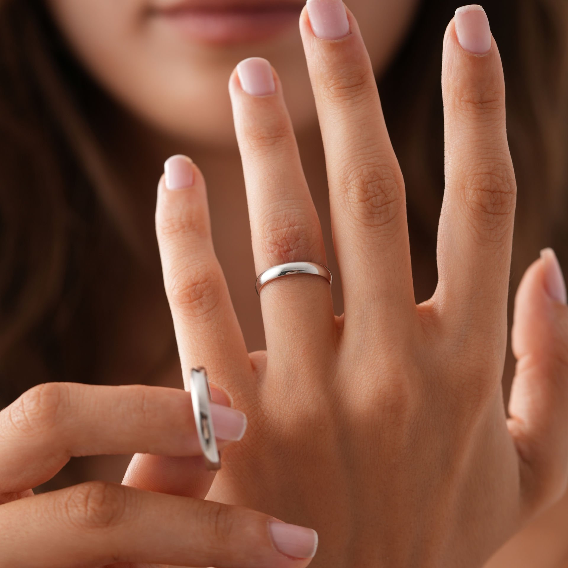 3mm Beyaz Klasik Bombe Alyans