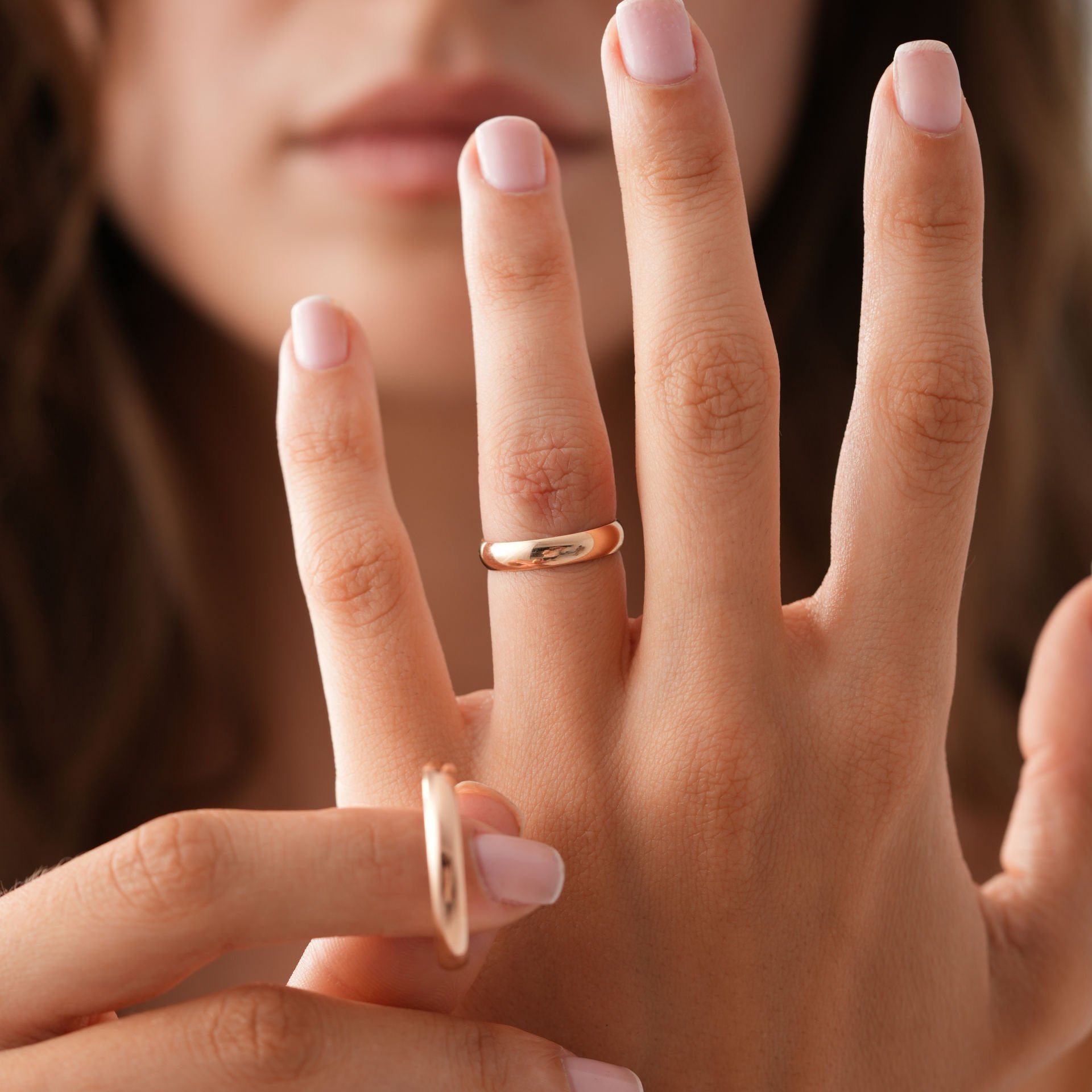 3,5mm Rose Klasik Bombe Alyans Çift Alyans