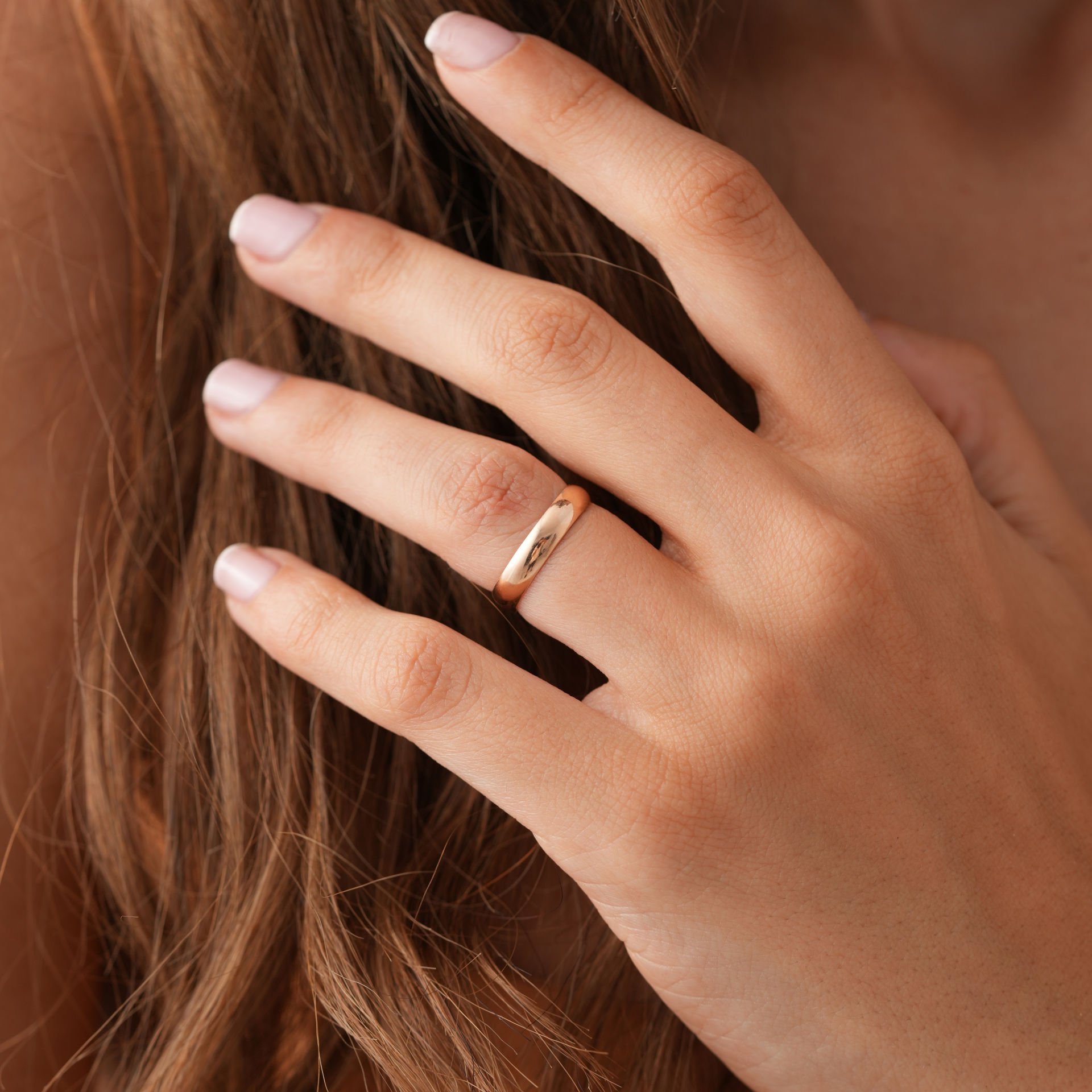 3,5mm Rose Klasik Bombe Alyans Sadece Bayan