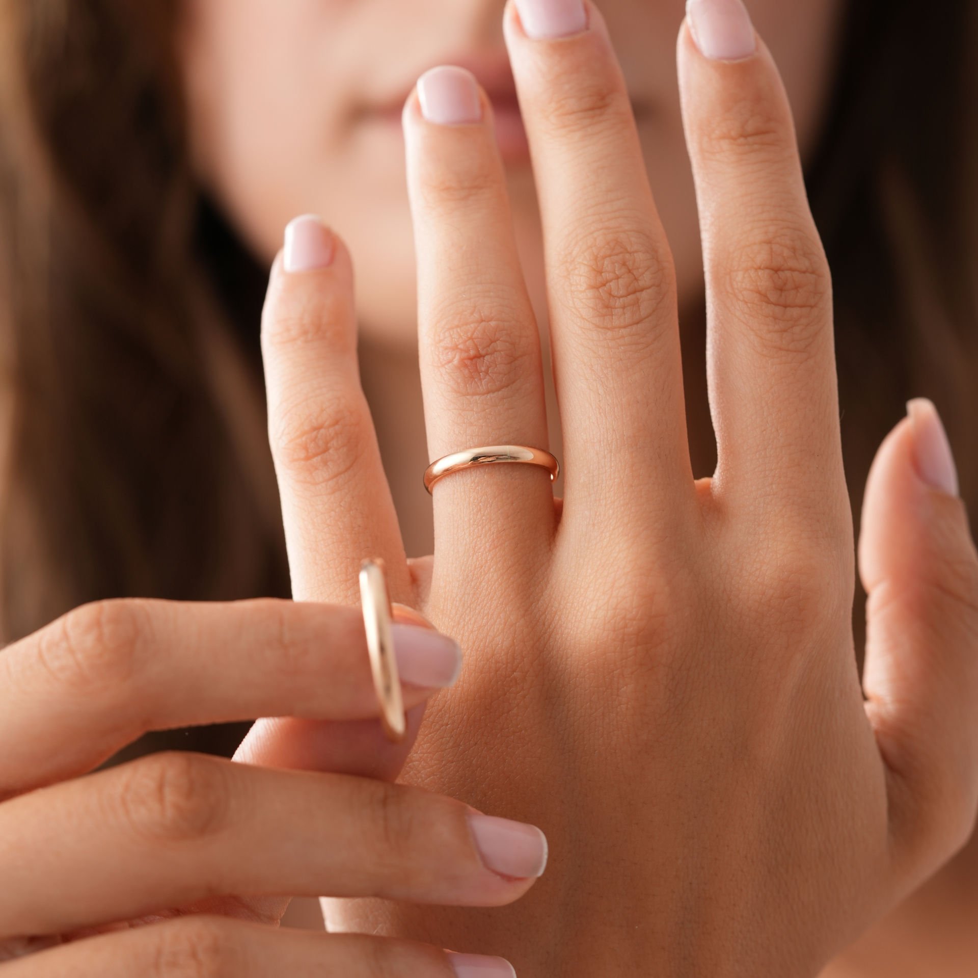 2,5mm Rose Klasik Bombe Alyans Çift Alyans