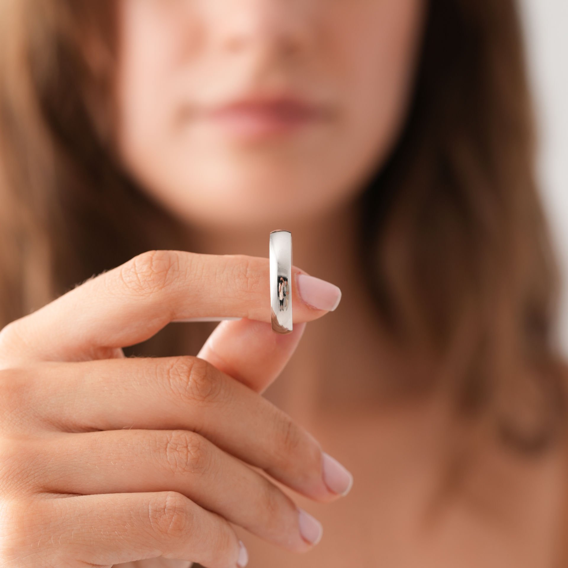 5mm Beyaz Klasik Bombe Alyans Sadece Bay